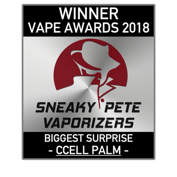 Winner of Sneaky Pete Vaporizers Vape Awards 2018 - Biggest Surprise - Ccell Palm.