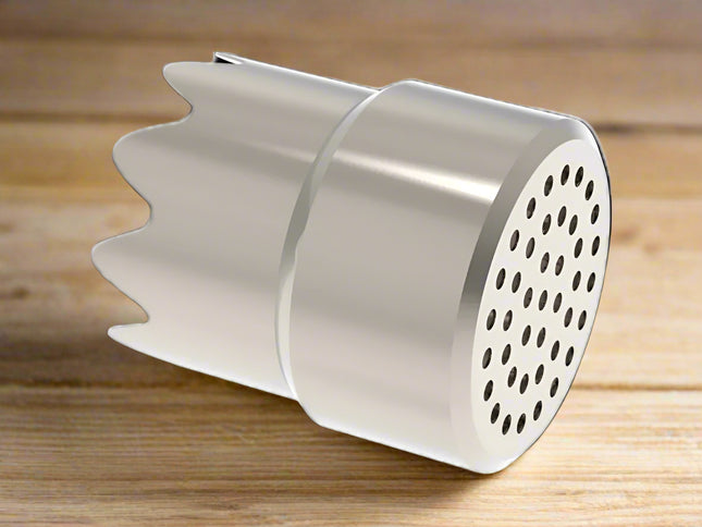Close-up of the Camouflet Super Capacitor showing stainless steel construction and expanded heating matrix