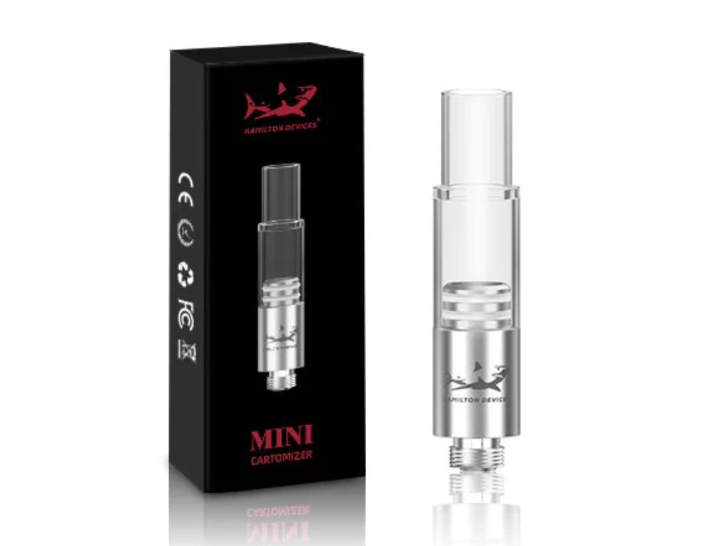 Mini Cartomizer with Wax/Concentrate – The Mini Cartomizer loaded with a small amount of wax, ready for use with a compatible 510-threaded battery.
