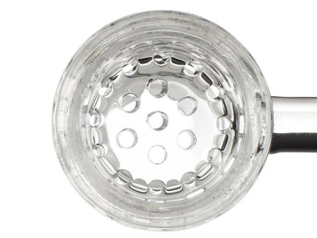cannabis hardware 14mm standard bowl top view with glass screen