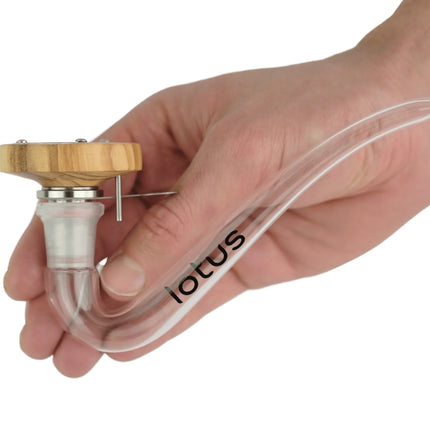 Lotus vaporizer installed in glass jhook