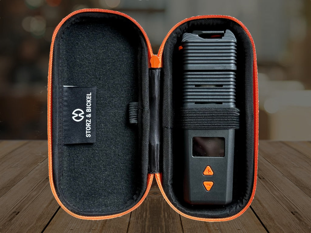 venty vaporizer in hard case unzipped showing interior