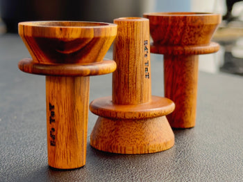 side view of 3 of Ed's TNT 14mm microdose bowls