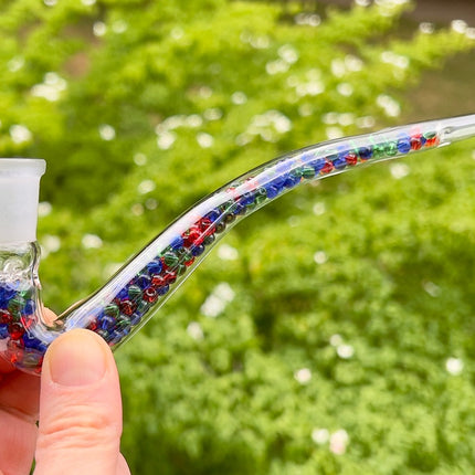 beaded j-hook with cooling glass beads