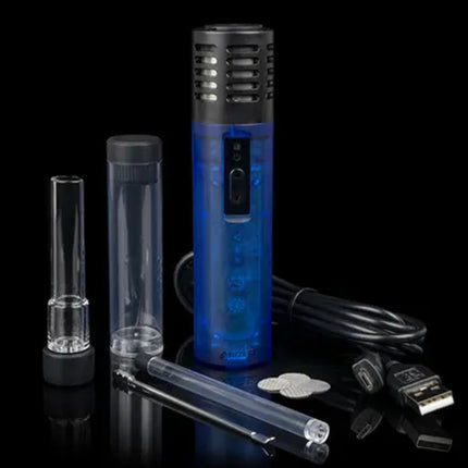 full kit components of arizer air se in blue haze