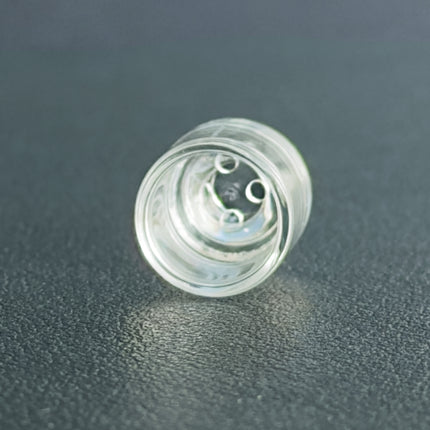 Detail view of built-in glass screen in Arizer Go SRT all-glass pods