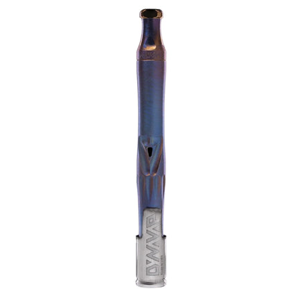 Full-length view of the DynaVap UniDyn IriDyn vaporizer with iridescent DuraDyn finish and XL titanium UniBody design.