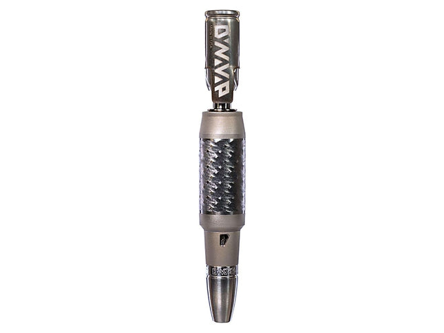 Full side view of the DynaVap VonG X portable vaporizer showing complete assembled profile and sleek DuraDyn finish.