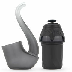 Front view of the New Puffco Proxy in Onyx, showing its modular base and glass attachment.