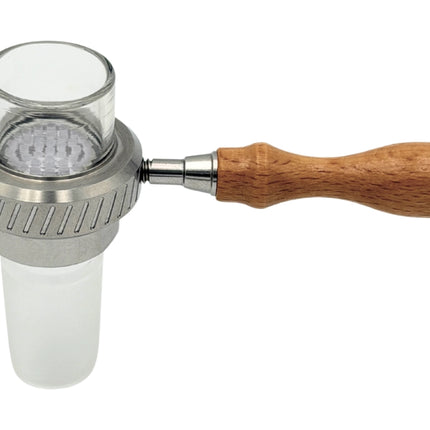 Universal Baller hybrid glass bowl with built-in glass screen and 18mm joint for high-airflow desktop vaporizer setups