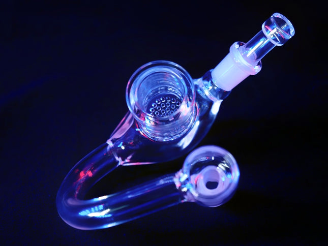 Top view of Vices Hanger Bowl showing built-in glass screen and bowl chamber
