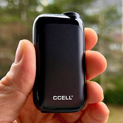 CCell Rizo in black color held in hand
