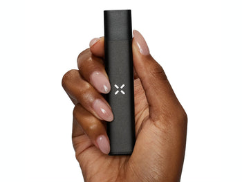 black pax era in a hand on white background