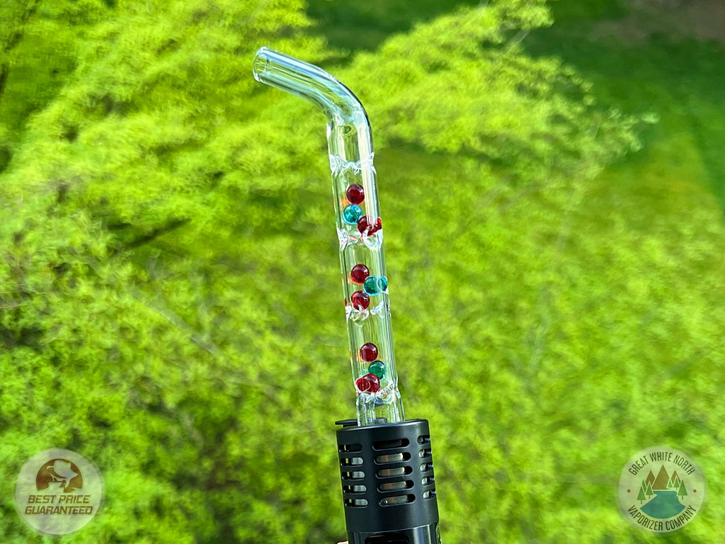 Arizer beaded stem in Arizer Air 2 with tree in the background.