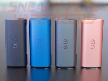 Black, blue, grey, and pink CCell Silo standing next to each other on a table.