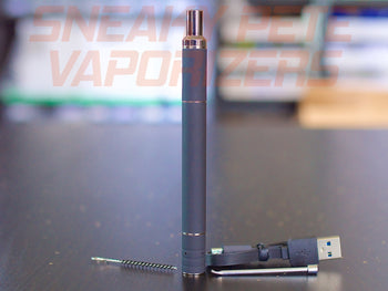 Black Boundless Terp Pen standing on a table.