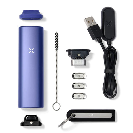 periwinkle pax plus full kit components laid out