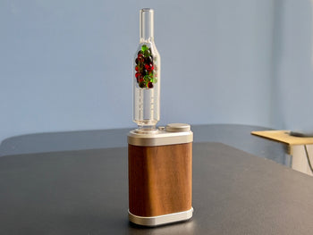 tinymight 2 with xl rocket beaded cooling stem in oven sitting on desk