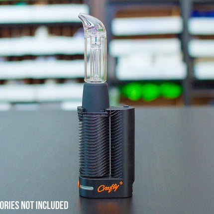 Crafty+/Mighty+ Mini Bubbler on a Crafty+ dry herb vaporizer.
