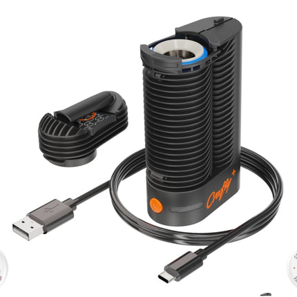 Crafty+ by Storz & Bickel with all accessories next to it.