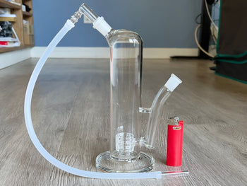 standard pic lighter next to elephant pipe for size comparison