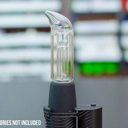 Crafty+/Mighty+ Mini Bubbler on a Crafty+ dry herb vaporizer.