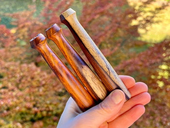 3 different types of cocobolo Ed's TNT PID Coil handles.