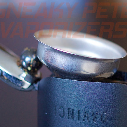 Dry Herb Loading Funnel inserted into Davinci vaporizer.