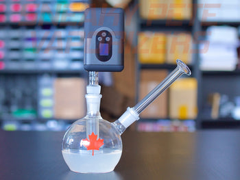 Arizer Go (ArGo) 3-In-1 Water Pipe Adapter in Argo vaporizer and Sneaky Pete Globe.