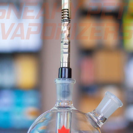DynaVap Fat Mouthpiece in a bong and Dynavap M Vaporizer.