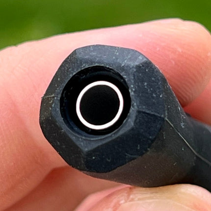 Bottom of a black Dynavap B Portable Vaporizer.