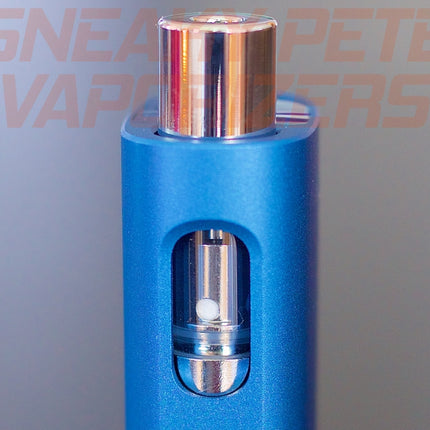 Close up of a blue Ccell Silo with cartridge inserted.