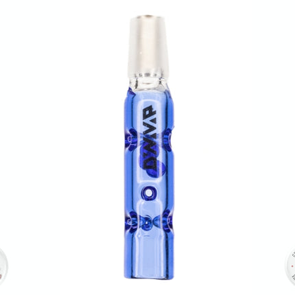 Blue DynaVap BB3 Glass Stem on a white background.