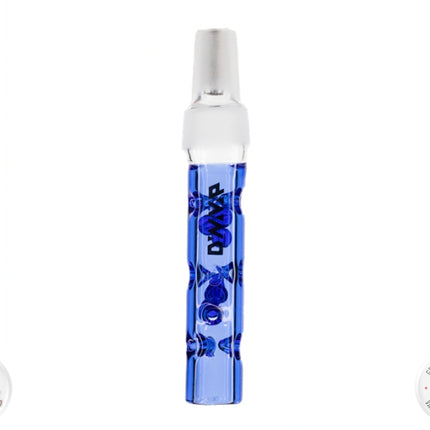Blue DynaVap BB6 Glass Stem on a white background.