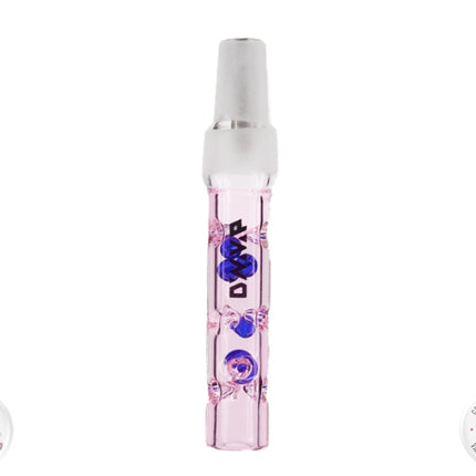 Pink DynaVap BB6 Glass Stem on a white background.