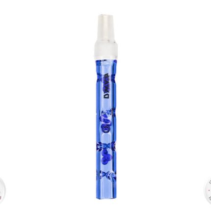 Blue DynaVap BB9 Glass Stem on a white background.