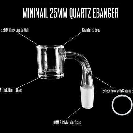 MiniNail 25mm Quartz Banger,Concentrate - www.sneakypetestore.com