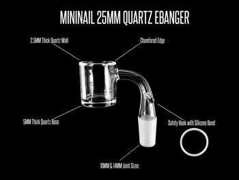 MiniNail 25mm Quartz Banger,Concentrate - www.sneakypetestore.com