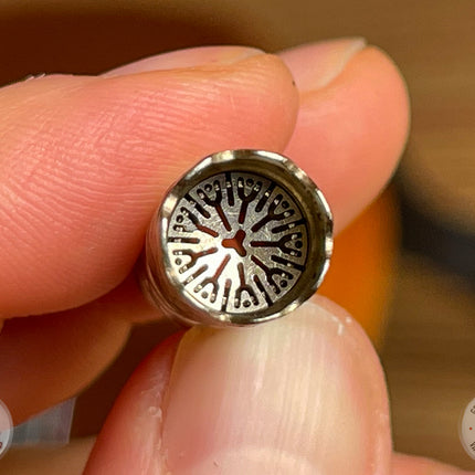 Sneaky Pete Half-Bowl Converter inside the tip of a DynaVap dry herb vaporizer, with a CCD on top of it