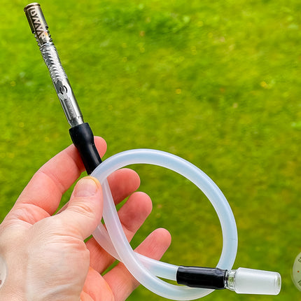 Crafty+/Mighty+/DynaVap 14mm Whip Adapter connected to a DynaVap.