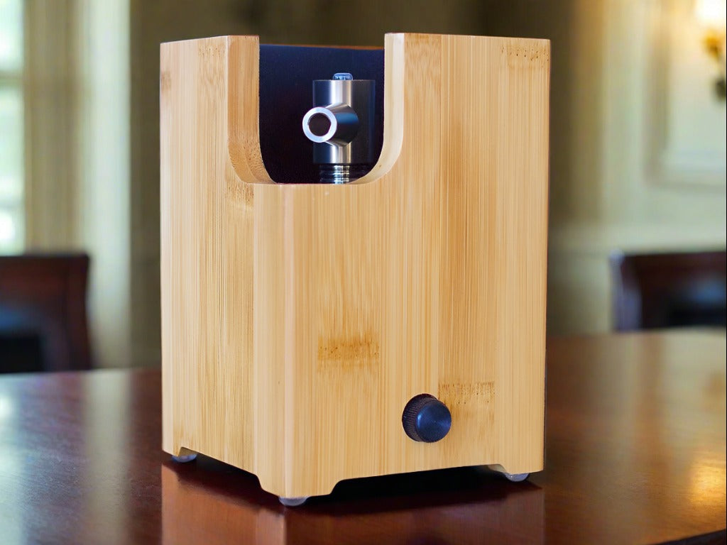 Bamboo Ditanium Desktop Vaporizer standing on a table.